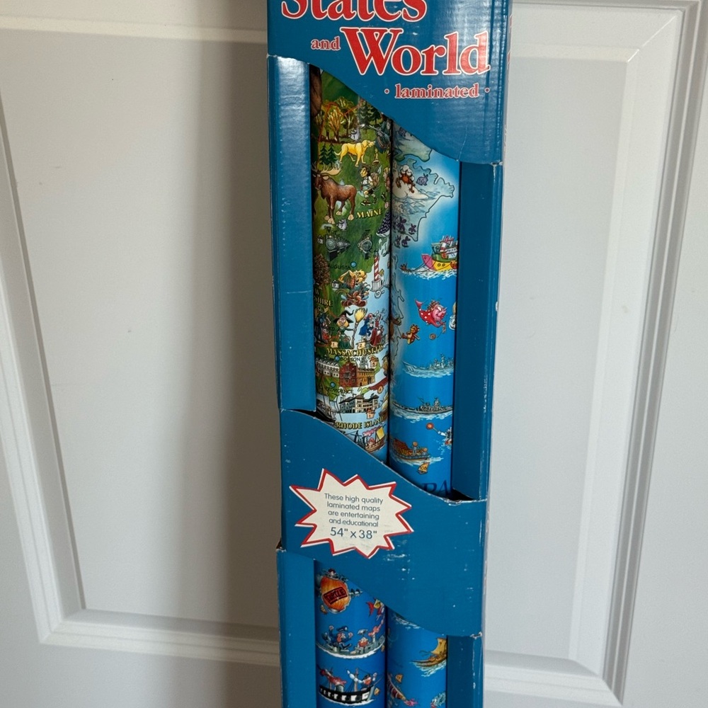 Vibrant Blue World Map Collection - Picture 2 of 4